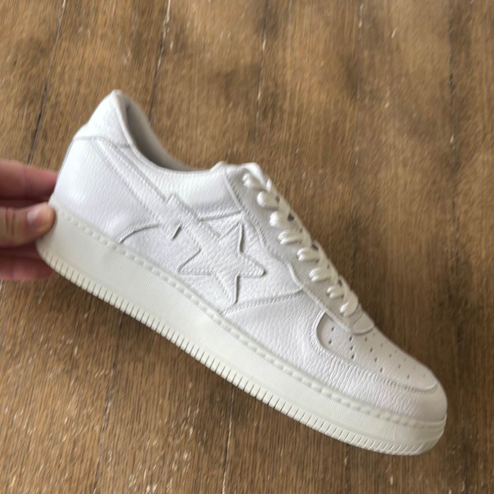 Ronnie Feig - Kith Bape Sta White Leather Sneakers